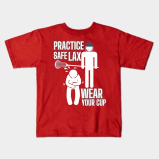 Lacrosse, Safe LAX Wear Your Cup Kids T-Shirt